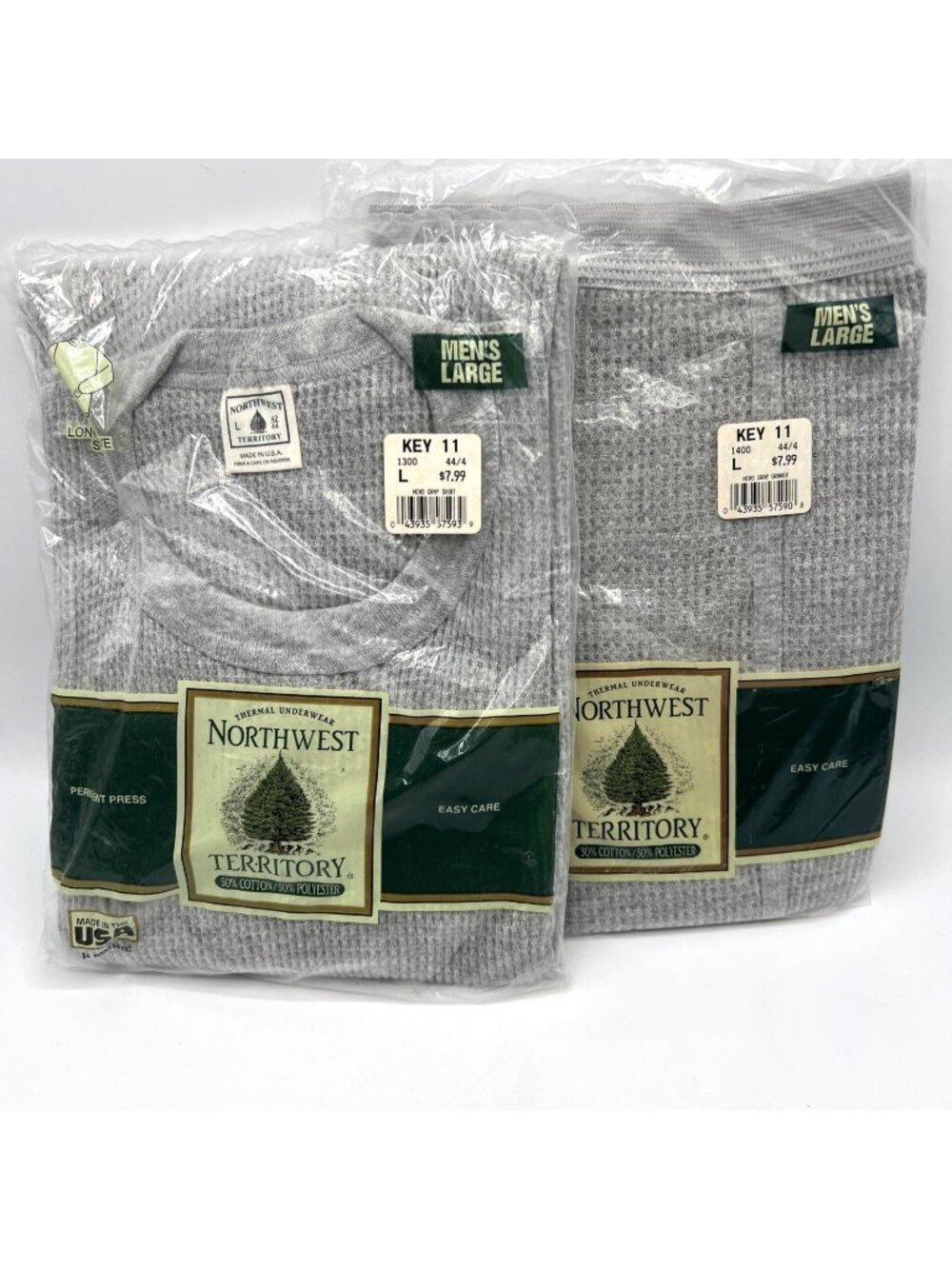 Northwest Territory Thermal Underwear Shirt Long Johns Mens Large Gray